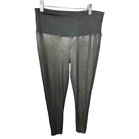 Assets by Spanx Faux Leather Front Leggings Size Large - Picture 1 of 5